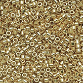 MIYUKI Delica Seed Beads DB034 11/0 Round - Light 24KT gold Plated DB-34